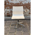 Herman Miller Eames Aluminium Group EA330 Chair, White Mesh, No Arms