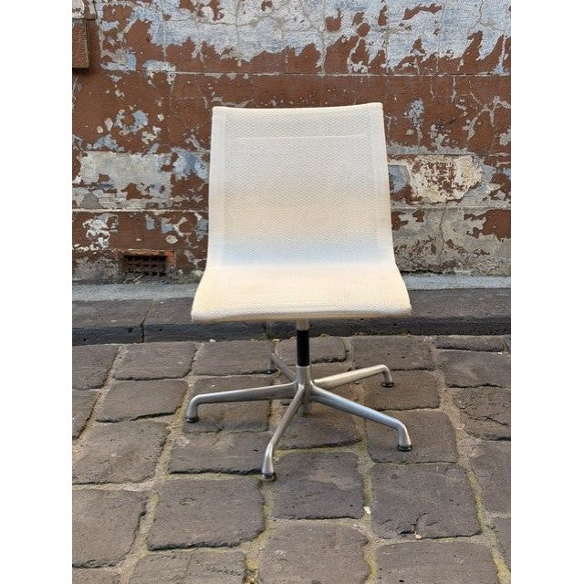 Herman Miller Eames Aluminium Group EA330 Chair, White Mesh, No Arms