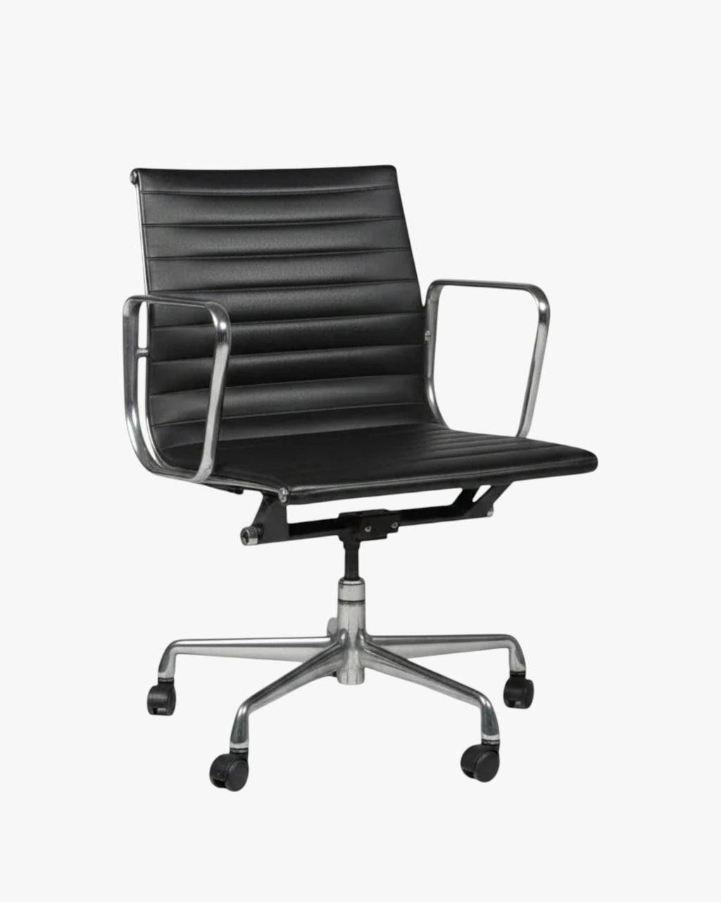 Herman Miller Eames Aluminium Group EA335 Management Chair, Black, Industrial Castors