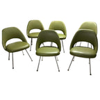 Knoll Saarinen Executive Side Chair by Eero Saarinen, Green, Set of 6