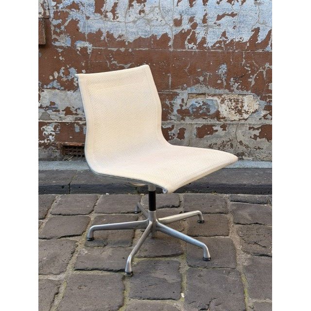 Herman Miller Eames Aluminium Group EA330 Chair, White Mesh, No Arms