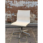 Herman Miller Eames Aluminium Group EA330 Chair, White Mesh, No Arms