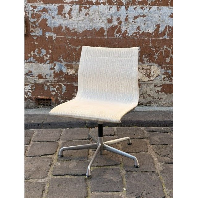 Herman Miller Eames Aluminium Group EA330 Chair, White Mesh, No Arms