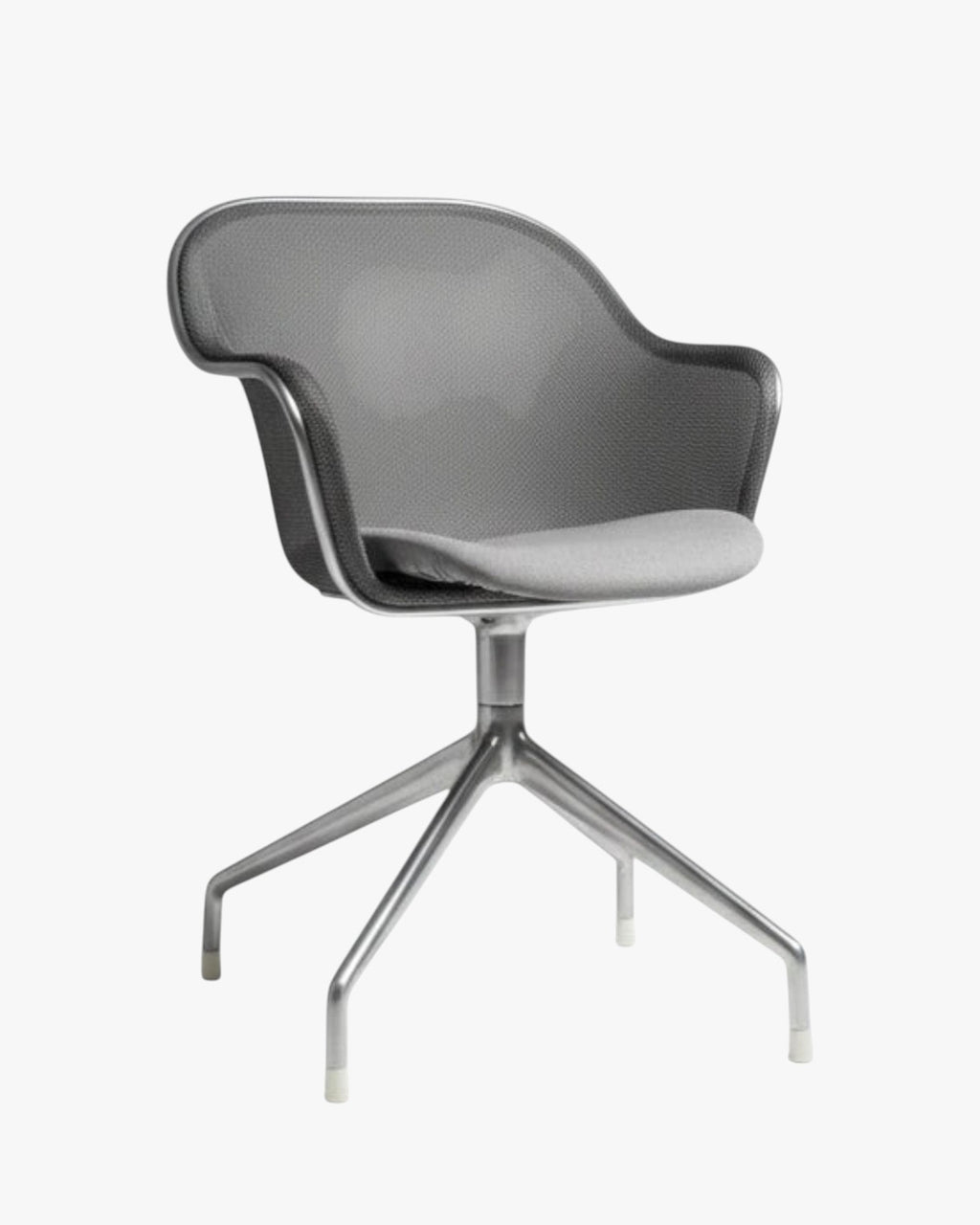 Antonio Citterio Iuta Swivel Chairs for B&B Italia, Grey, Pair - thegoodchairs