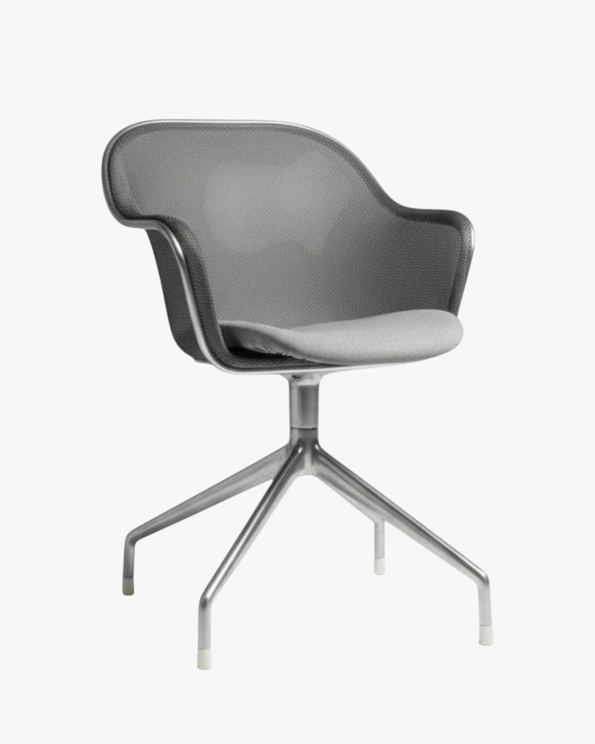 Antonio Citterio Iuta Swivel Chairs for B&B Italia, Grey, Pair - thegoodchairs