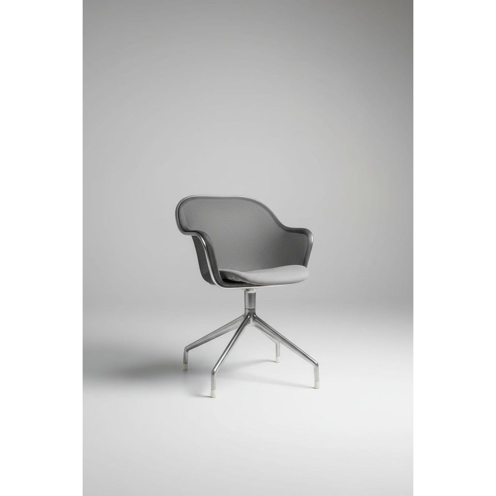 Antonio Citterio Iuta Swivel Chairs for B&B Italia, Grey, Pair - thegoodchairs