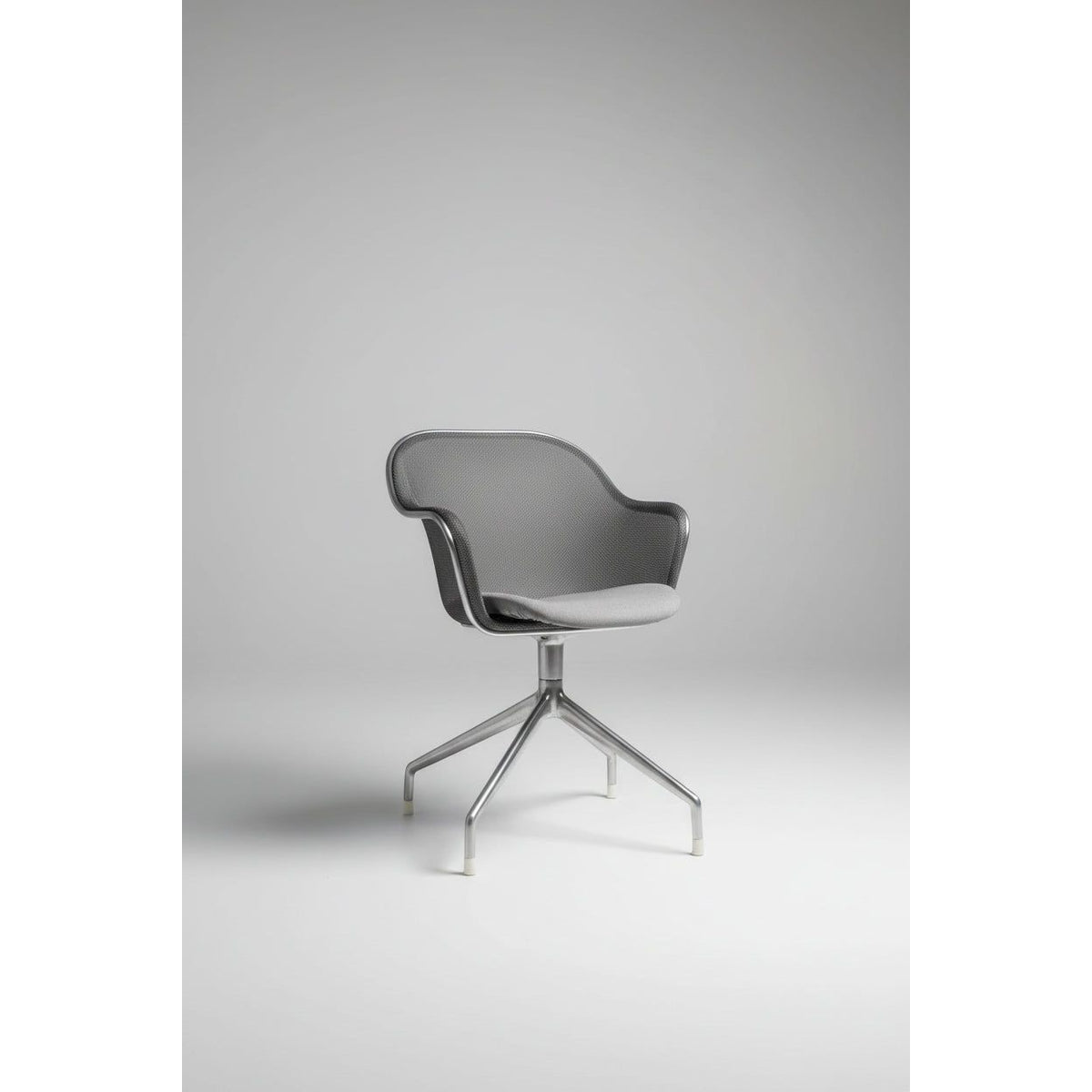 Antonio Citterio Iuta Swivel Chairs for B&B Italia, Grey, Pair - thegoodchairs