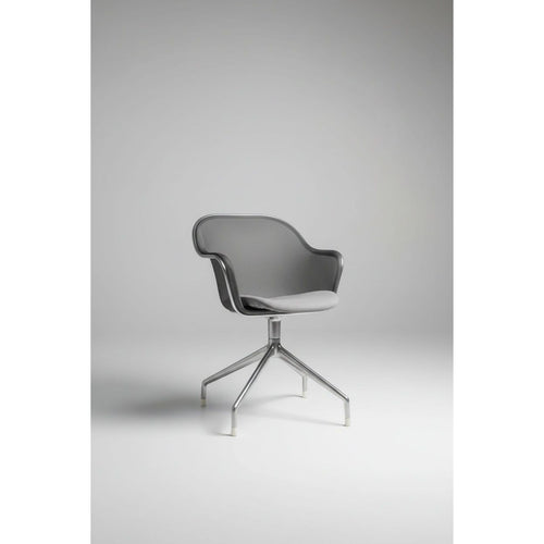 Antonio Citterio Iuta Swivel Chairs for B&B Italia, Grey, Pair - thegoodchairs