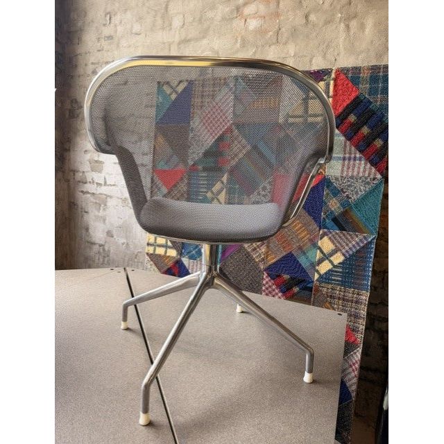 Antonio Citterio Iuta Swivel Chairs for B&B Italia, Grey, Pair - thegoodchairs
