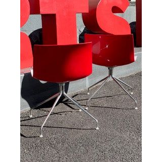 Arper Stylecraft Contrast Swivel Chair, Moulded Shell With Aluminium Swivel Legs - thegoodchairs