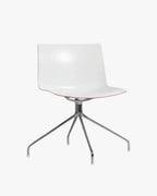 Arper Stylecraft Contrast Swivel Chair, Moulded Shell With Aluminium Swivel Legs - thegoodchairs