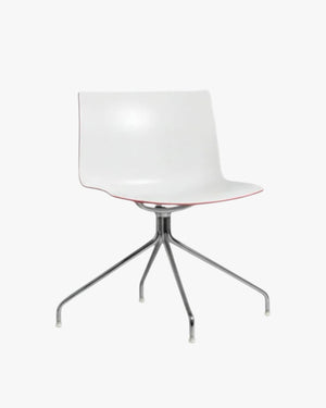Arper Stylecraft Contrast Swivel Chair, Moulded Shell With Aluminium Swivel Legs