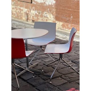 Arper Stylecraft Contrast Swivel Chair, Moulded Shell With Aluminium Swivel Legs - thegoodchairs
