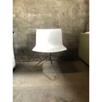 Arper Stylecraft Contrast Swivel Chair, Moulded Shell With Aluminium Swivel Legs - thegoodchairs