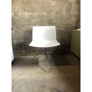 Arper Stylecraft Contrast Swivel Chair, Moulded Shell With Aluminium Swivel Legs - thegoodchairs
