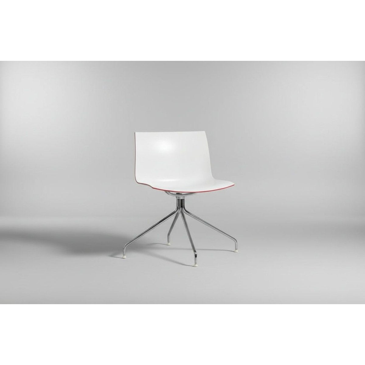 Arper Stylecraft Contrast Swivel Chair, Moulded Shell With Aluminium Swivel Legs - thegoodchairs