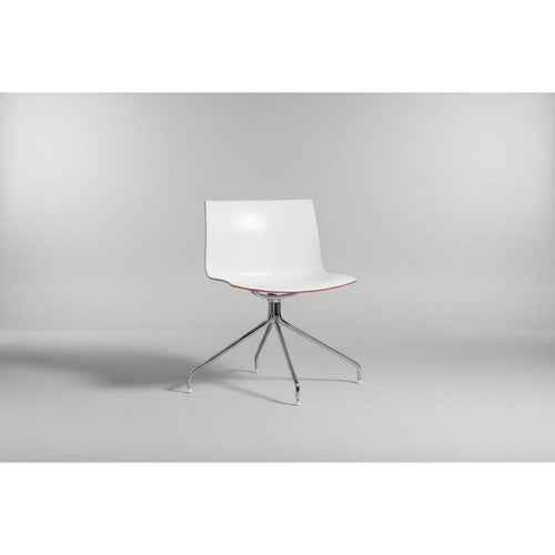 Arper Stylecraft Contrast Swivel Chair, Moulded Shell With Aluminium Swivel Legs - thegoodchairs