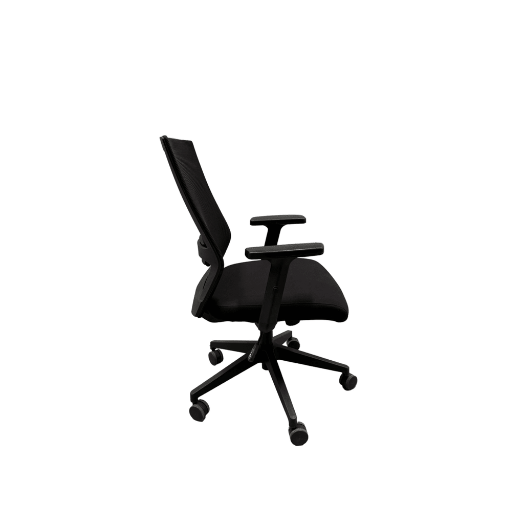 Black Task Chair With Armrests - thegoodchairs