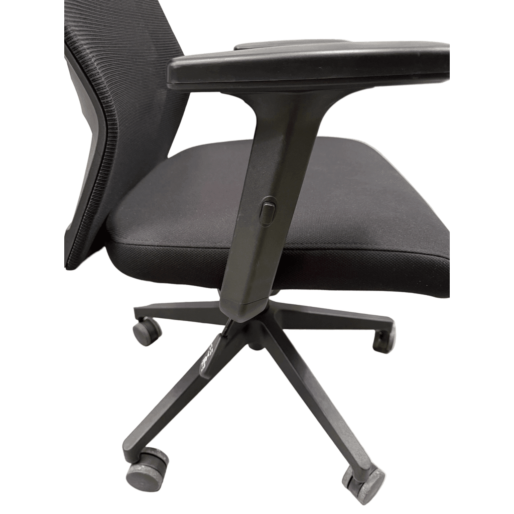 Black Task Chair With Armrests - thegoodchairs