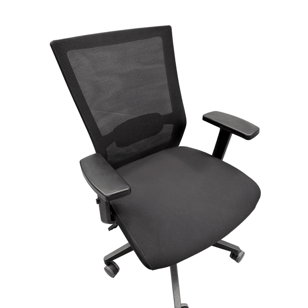 Black Task Chair With Armrests - thegoodchairs