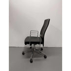 Boardroom Chair, Black Leather & Chrome Base - thegoodchairs