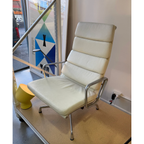 Vitra Eames Soft Pad Lounge Chair EA222, White Leather