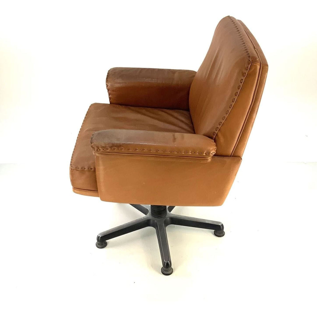 De Sede DS35 31 Executive Office Chair, Tan Leather, Switzerland, 1970s - thegoodchairs