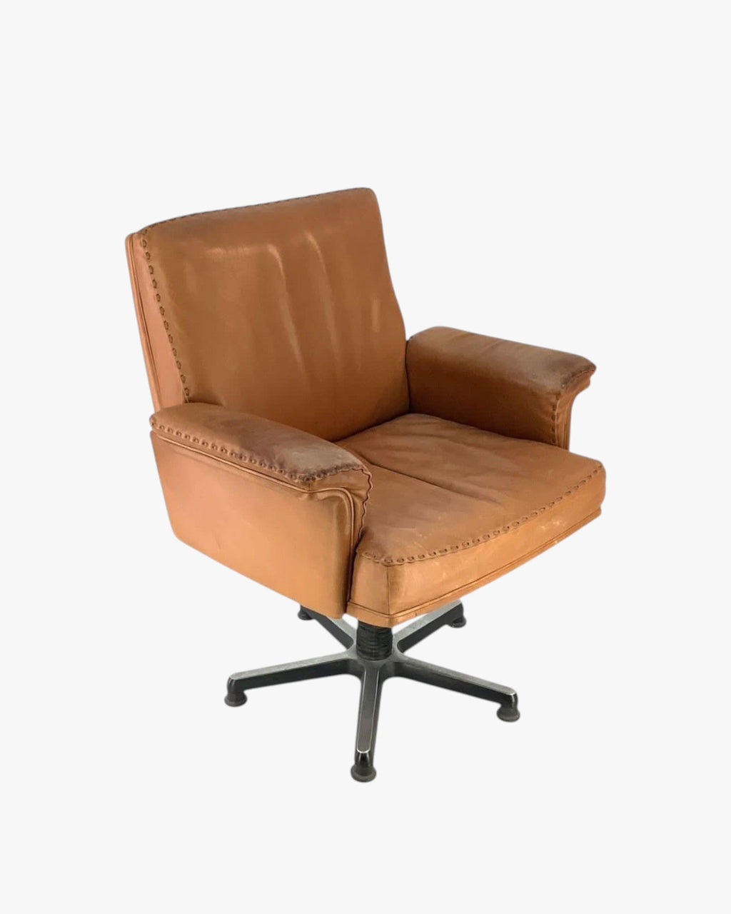 De Sede DS35 31 Executive Office Chair, Tan Leather, Switzerland, 1970s - thegoodchairs