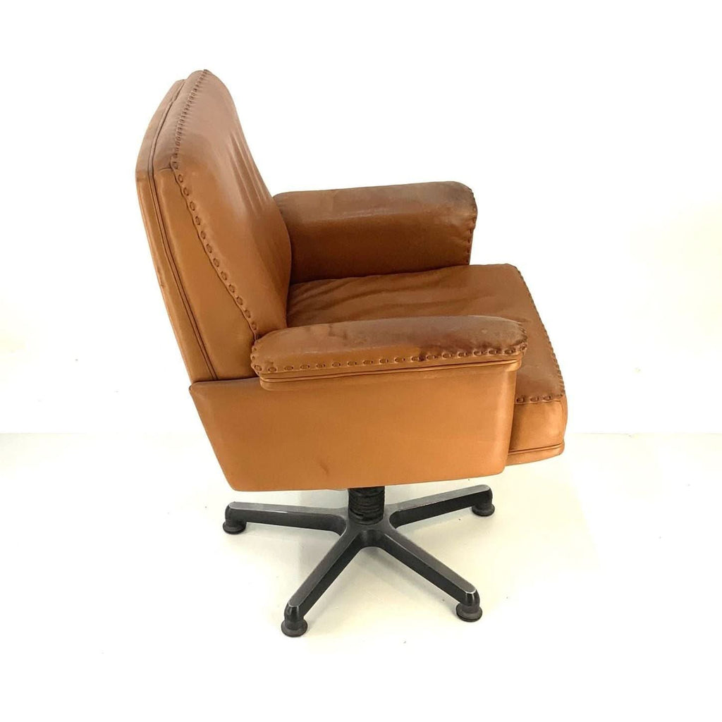 De Sede DS35 31 Executive Office Chair, Tan Leather, Switzerland, 1970s - thegoodchairs