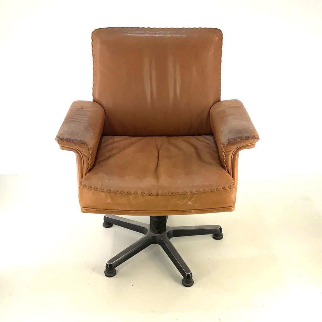 De Sede DS35 31 Executive Office Chair, Tan Leather, Switzerland, 1970s - thegoodchairs