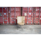 Erik Jørgensen EJ70 “Partner” Swivel Chair by Foersom & Hiort Lorenzen, Butterscotch Leather, Woodmark Australia, c.2001 - thegoodchairs