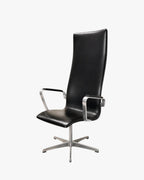 Fritz Hansen Danish Modern Oxford High Back Lounge Chairs, Designed by Arne Jacobsen for - thegoodchairs