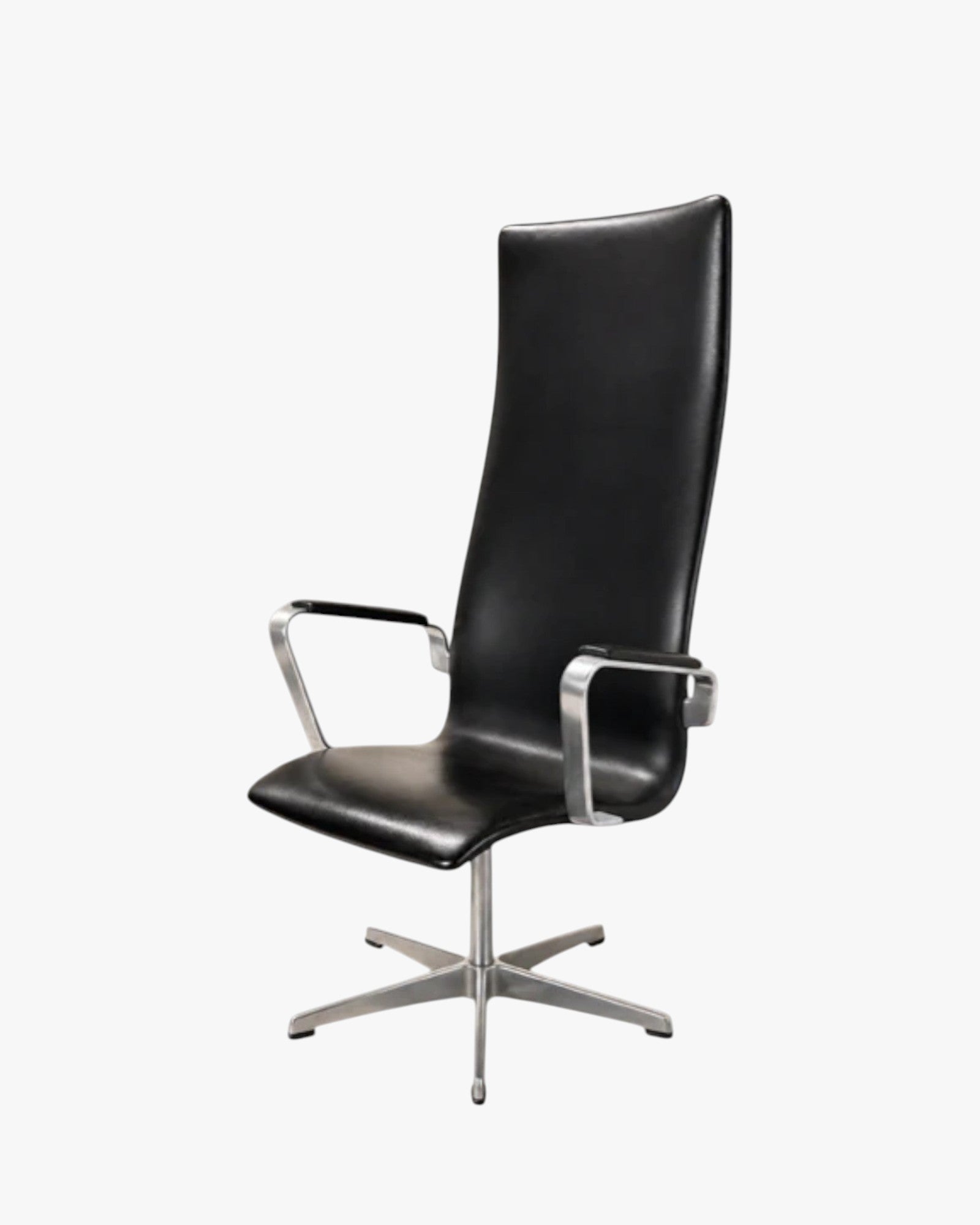 Fritz Hansen Danish Modern Oxford High Back Lounge Chairs, Designed by Arne Jacobsen for - thegoodchairs