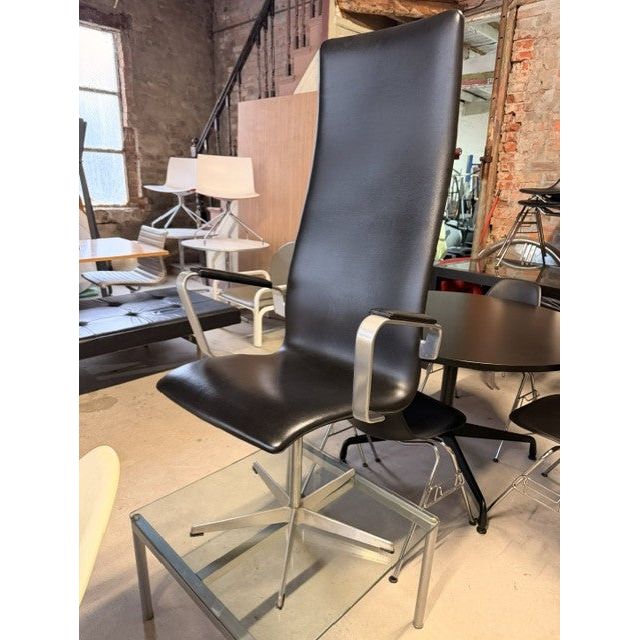 Fritz Hansen Danish Modern Oxford High Back Lounge Chairs, Designed by Arne Jacobsen for - thegoodchairs