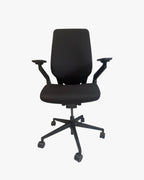 Steelcase Gesture Ergonomic Task Chair, Black Fabric, Black Frame, Fully Adjustable Arms