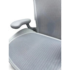 Herman Miller Aeron Remastered Task Chair, Size B, Mineral, Polished Aluminium - thegoodchairs