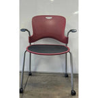 Herman Miller Caper - Meeting Chair - Maroon - thegoodchairs