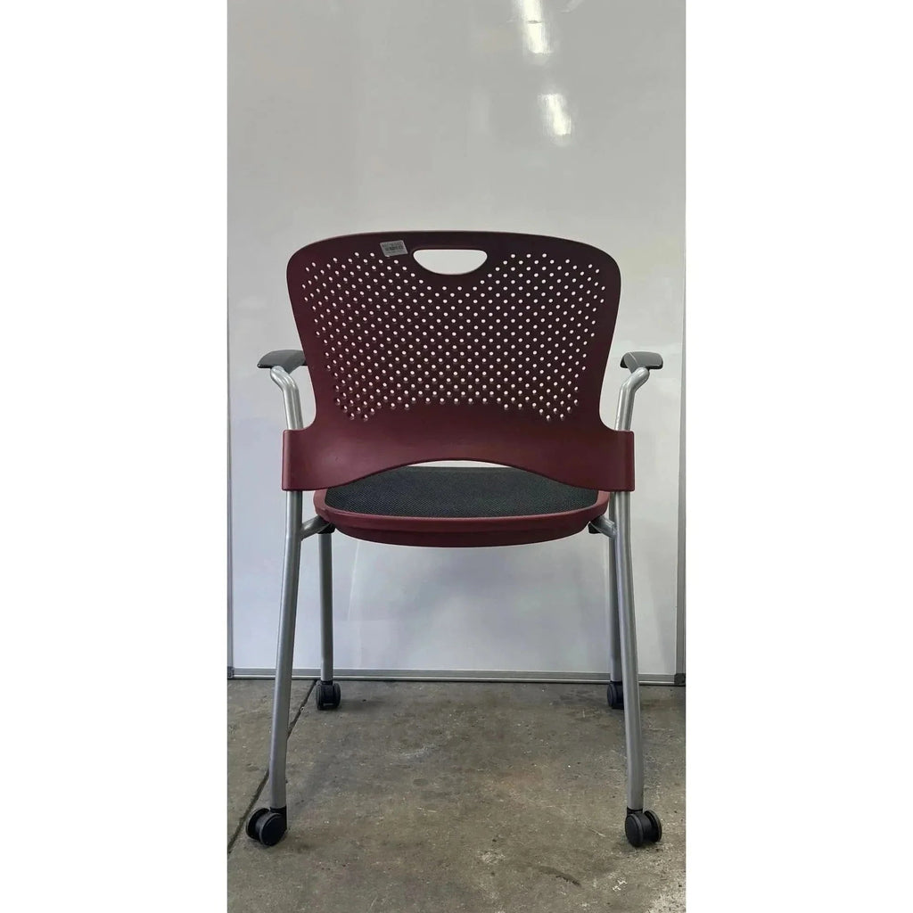 Herman Miller Caper - Meeting Chair - Maroon - thegoodchairs