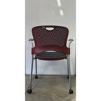 Herman Miller Caper - Meeting Chair - Maroon - thegoodchairs