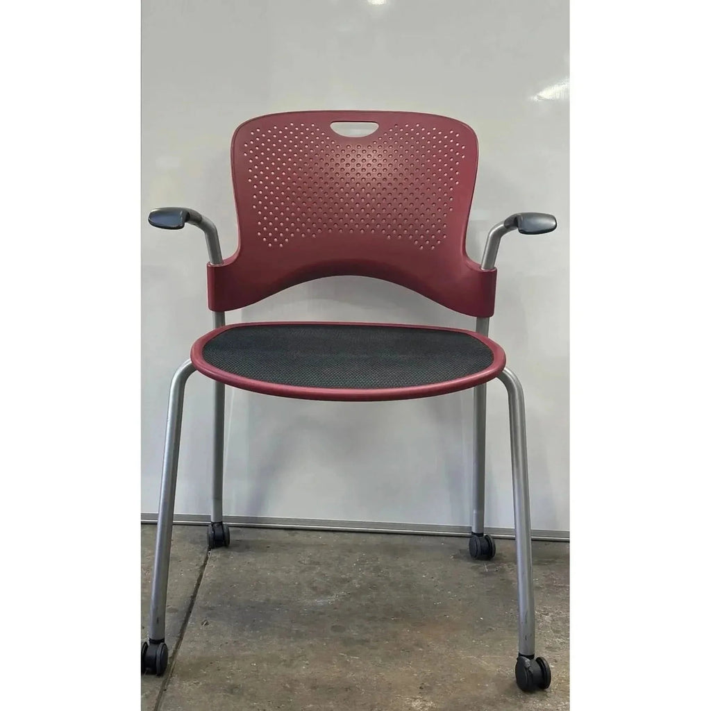 Herman Miller Caper - Meeting Chair - Maroon - thegoodchairs