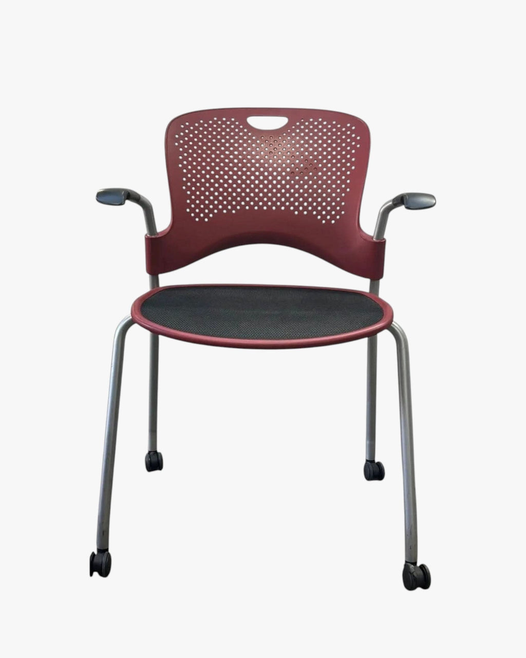 Herman Miller Caper - Meeting Chair - Maroon - thegoodchairs