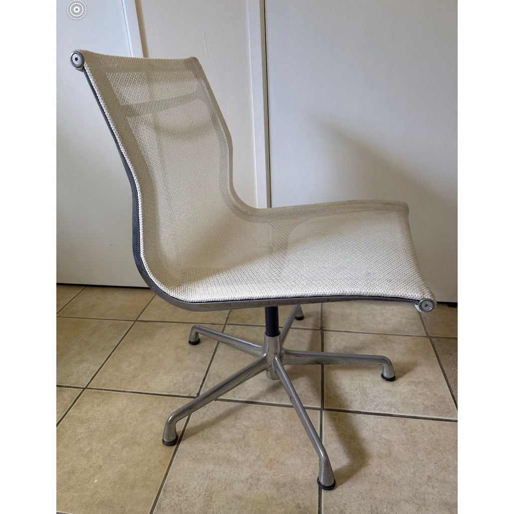 Herman Miller Eames Aluminium Group EA330 Task Chair, White Mesh, No Arms - thegoodchairs