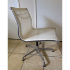 Herman Miller Eames Aluminium Group EA330 Task Chair, White Mesh, No Arms - thegoodchairs