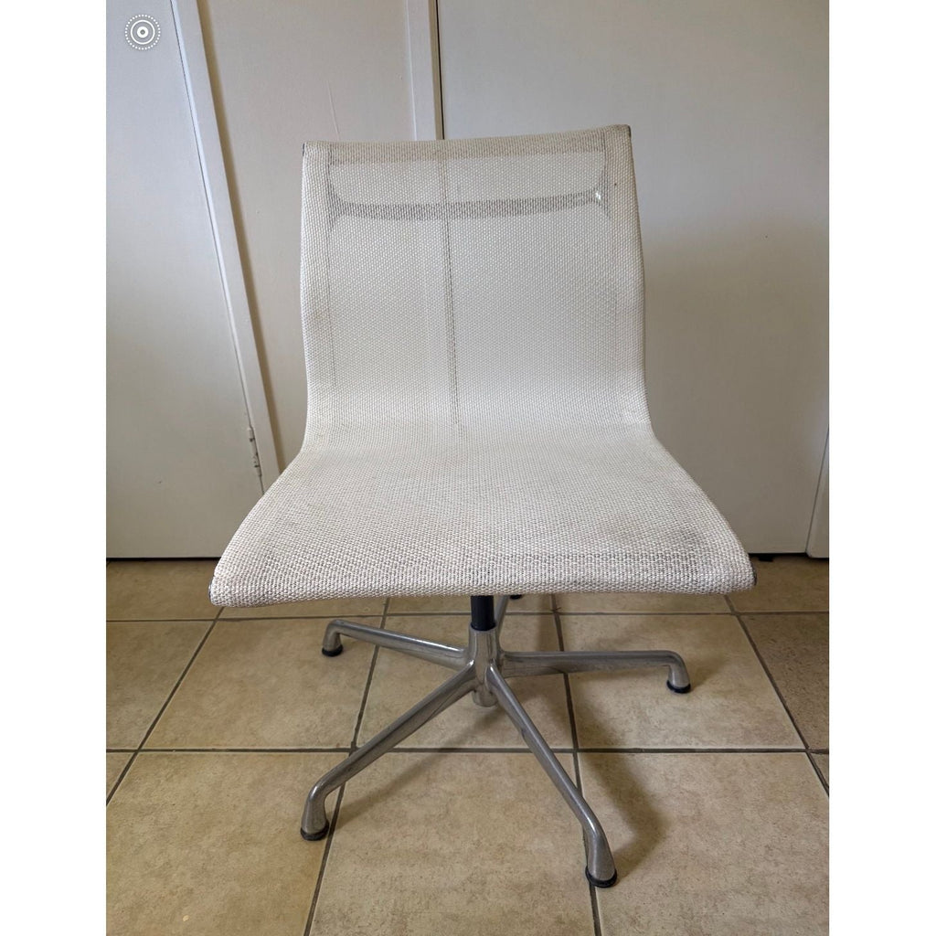 Herman Miller Eames Aluminium Group EA330 Task Chair, White Mesh, No Arms - thegoodchairs