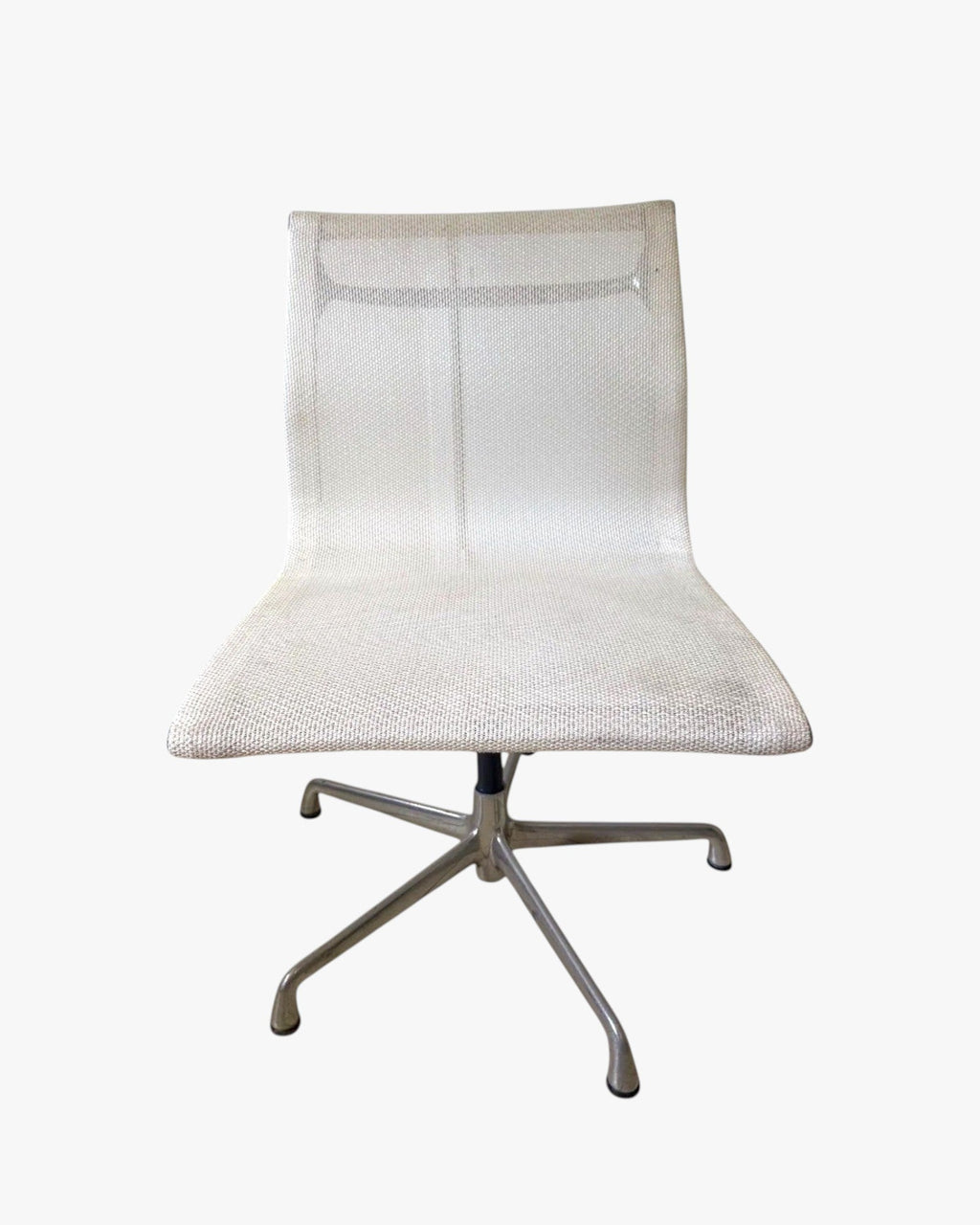 Herman Miller Eames Aluminium Group EA330 Task Chair, White Mesh, No Arms - thegoodchairs