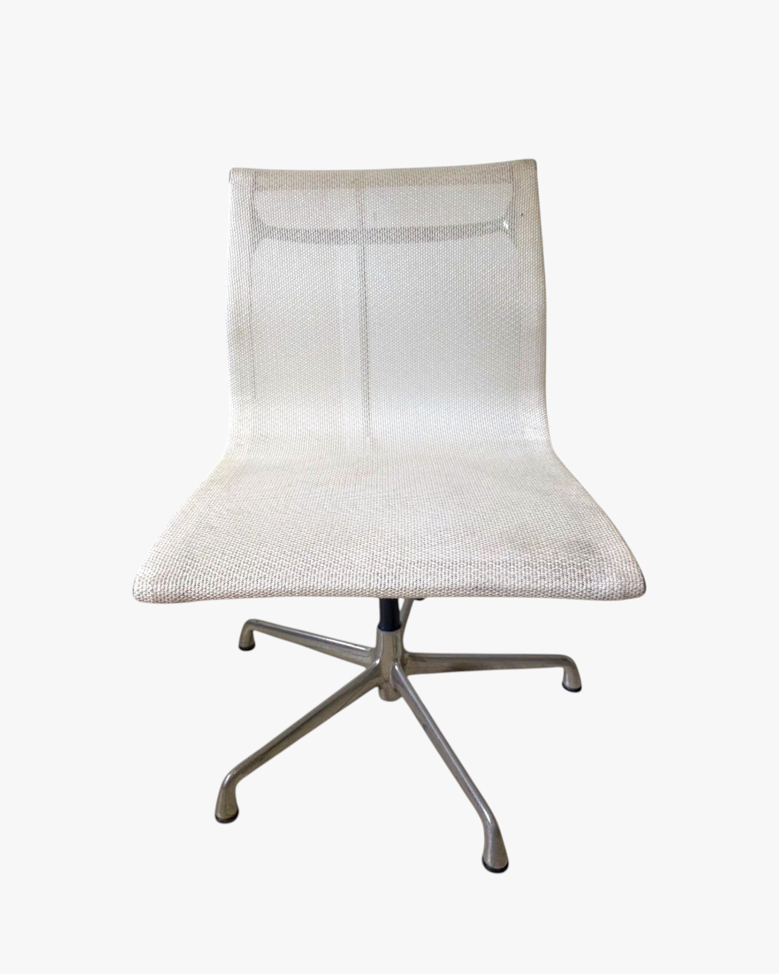 Herman Miller Eames Aluminium Group EA330 Task Chair, White Mesh, No Arms - thegoodchairs