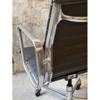 Herman Miller Eames Aluminium Group EA335 Management Chair, Black, Industrial Castors - thegoodchairs