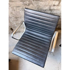 Herman Miller Eames Aluminium Group EA335 Management Chair, Black, Industrial Castors - thegoodchairs