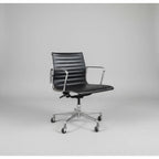 Herman Miller Eames Aluminium Group EA335 Management Chair, Black, Industrial Castors - thegoodchairs