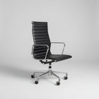 Herman Miller Eames Aluminium Group Executive Chair, Black Leather - thegoodchairs